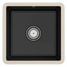 Plautuvė Villeroy&Boch VB Subway 50 SU 440x440mm montuojama iš apačios, PureBlack