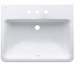 Įleidžiamas praustuvas Pro S 560x440 mm,  su 3 angomis maišytuvui, baltas