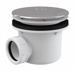 Dušo padėklo sifonas 90 metal LUX, (*U8ALC-A49K) chromuotas metalas
