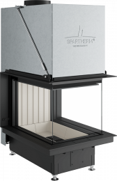 Plieninis židinio ugniakuras Spartherm Premium A-U-70h, ø 200 mm, trimis stiklais