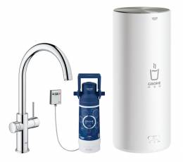 Plautuvės maišytuvas GROHE Red Duo su L dydžio boileriu, C-snapas, chromas