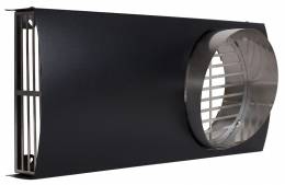 Lauko grotelės dvigubos  STDJ d160, juodos sp., ner. plieno