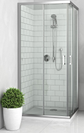 Kvadrtatinė dušo kabina LLS2 900/1900 briliant/transparent, reguliavimo ribos 875-890 mm