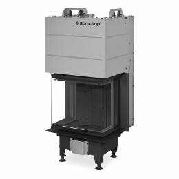 Plieninis židinio ugniakuras Romotop Heat HC3LE26 50.52.31 juoda pakura IGN, trijų stiklų