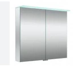 Veidrodinė spintelė su stogeliu LED, MC3DML/60-70/11 integruotu dugno apšvietimu, pilkas uosis, 60cm