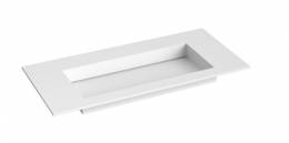 Corian praustuvas 100 cm (be maišytuvo angos), Corian N, Balta matinė