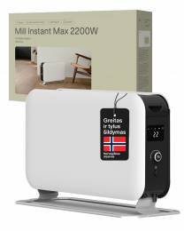 Konvekcinis šildytuvas Mill Instant Max Led 2200W, LED ekranas, baltas