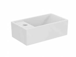 Mini praustuvėlis i.life S 370x210x120 mm baltas, be persipylimo,  maišytuvo tvirtinimas kairėje