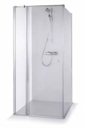 Standartinė, kvadratinė dušo kabina KARINA 100x100x200 , skaidrus st. , chromas ,