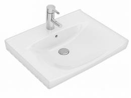 Praustuvas Inspira 60 cm, baltas su anga maišytuvui