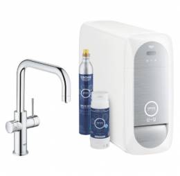 GROHE Blue Home vienasvirtis U formos maišytuvas su filtravimo sistema, chromo spalva