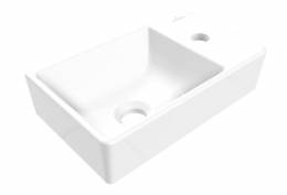 Praustuvas Villeroy&Boch Avento 360x220x110mm, su skyle maišytuvui, kairėje, white alpin spalva