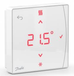 Icon2™ bevielis virštinkinis patalpos temperatūros/drėgmės termostatas su ekranu