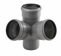 Kanalizacijos erdvinis keturšakis PP 110x110x110/67°, pilkas (3018762)