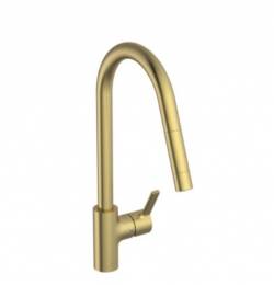 Plautuvės maišytuvas Ideal Standard GUSTO sukiojamu ir ištraukiamu snapu, vandens temperatūros ribojimas, brushed gold