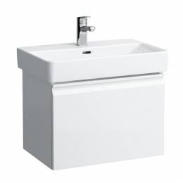 Spintelė praustuvui PRO S 550x390x370 mm su 1 stalč. ir vid. stalč., balta blizgi