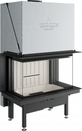 Plieninis židinio ugniakuras Spartherm Premium A-3RL-80h, ø 200 mm, trimis stiklais