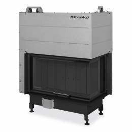 Židinio ugniakuras kampinis HR3LF26 81.51.40.26, juoda pakura IGN, dviejų dalių dešinės pusės pakeliamu stiklu