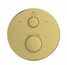 Ideal Standard Ceratherm 100 potinkinio termostatinio vonios/dušo maišytuvo virštinkinė dalis, apvali, šlifuotas auksas