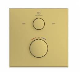 Ideal Standard Ceratherm 100 potinkinio termostatinio vonios/dušo maišytuvo virštinkinė dalis, kvadratinė šlifuotas auks