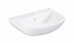 Grohe praustuvas BAU Ceramic 65cm su skyle maišytuvui, baltas