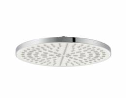 Ideal Standard Idealrain apvali lietaus dušo galva Ø260 mm su silikoniais purkštukais, 12 l/min, chromas su balta apačia