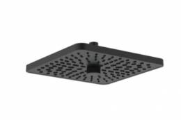 Idealrain Alu+ lietaus dušo galva 26x26 cm, 2 srovės funkcijos (SilkRain ir Rain),EasyClean.12 l/min,mat. Juoda