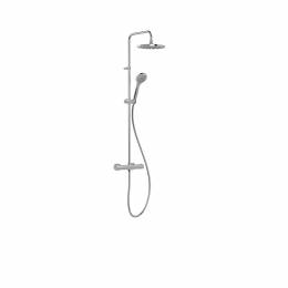 Termostatinė dušo sistema TRES BASE PLUS, lietaus galva 25 cm, chromas