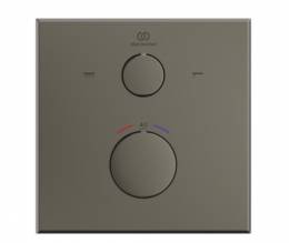 Ideal Standard Ceratherm 100 potinkinio termostatinio vonios/dušo maišytuvo virštinkinė dalis, kvadratinė, magnetic grey