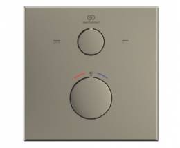 Ideal Standard Ceratherm 100 potinkinio termostatinio vonios/dušo maišytuvo virštinkinė dalis, kvadratinė,silver storm s