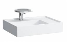 Kartell by LAUFEN praustuvas 60x46 cm, lentyna dešinėje, su paslėptu nuotaku, be perlajos, 1 skyle maišytuvui