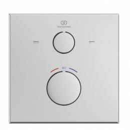Ideal Standard Ceratherm 100 potinkinio termostatinio vonios/dušo maišytuvo virštinkinė dalis,kvadratinė, chromas